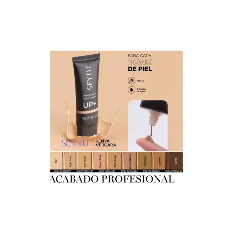 Base Líquida Seytú Maquillaje Rostro Acabado Mate Original