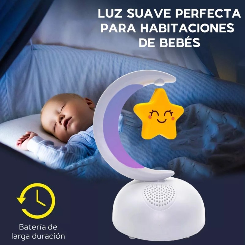 Maíz Bocina Bluetooth Luces Led Recargable Radio Fm Infantil Luna