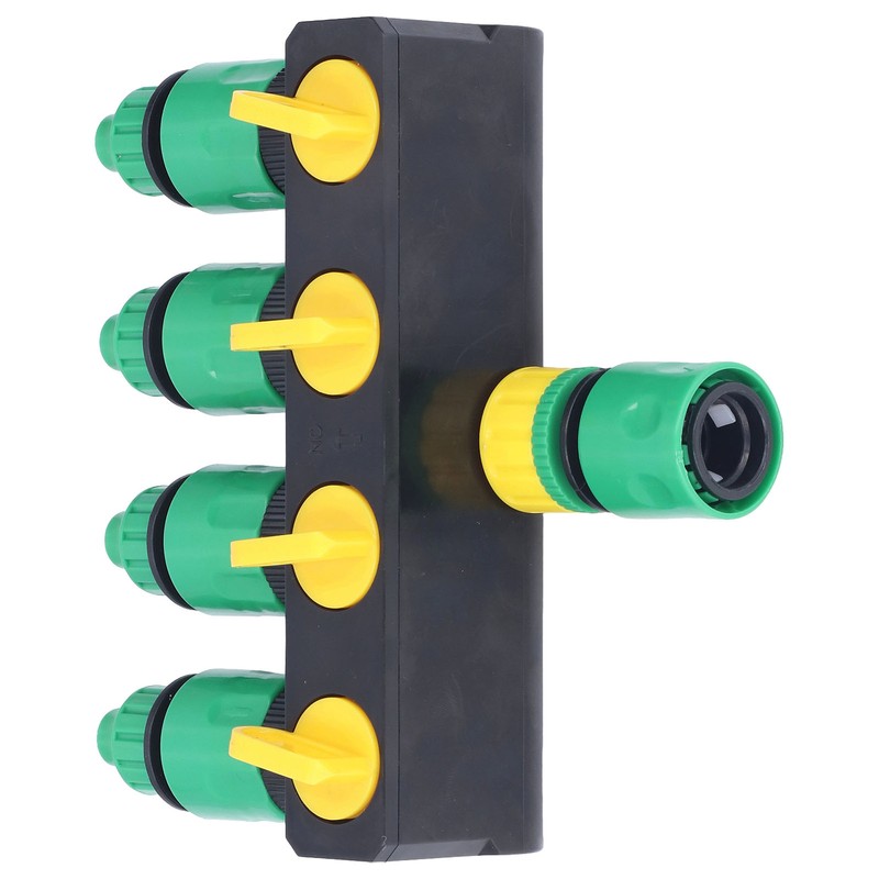 Water Hose Splitter ABS Material 4 Way Stainless Durable Garden