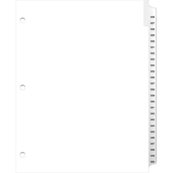 Exhibitindexes® 3 Hole Punched Side Collated Exhibit Tabs - AVE