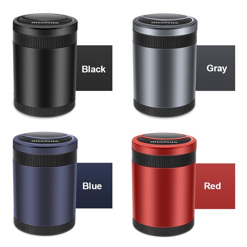 Car Ashtray,Detachable Portable Mini Vehicle Trash Can Smart Sensor with