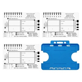 CYNOSURETECH 3 Pieces Of Ecg Rulers And 1 Piece Of Card Slot, Plastic Ruler, Ecg Measurement Tools, Transparent Ecg Ruler, Ecg Accessories