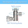 Senhozi Shower Head Elbow Adapter, Brushed Nickel 360° Adjustable Shower