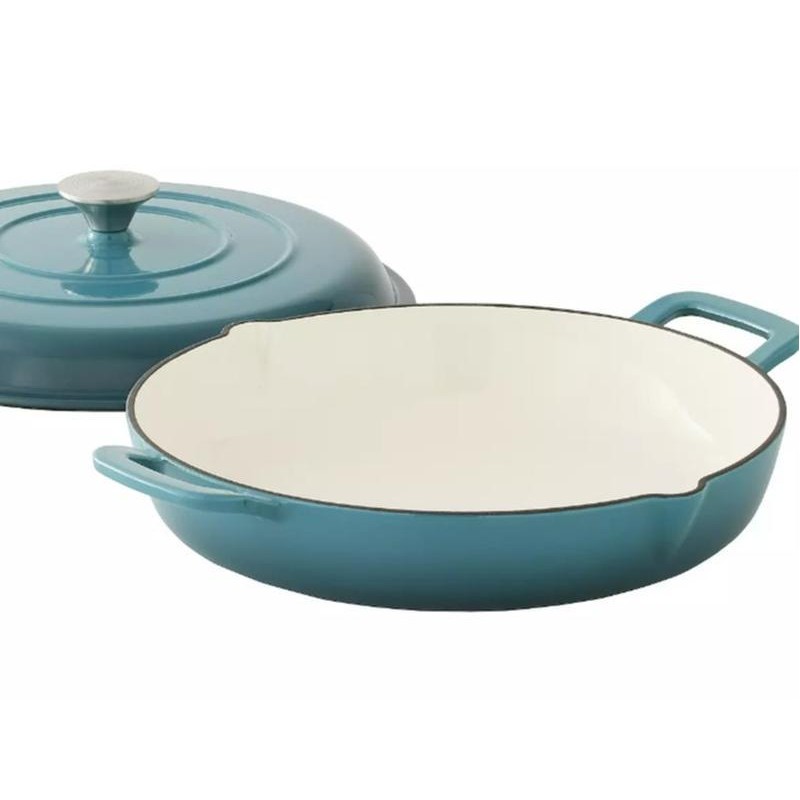 Cook Pro Cast Iron Braiser with Lid, 3.5 qt -