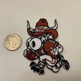 Texas Longhorns   vintage iron on embroidered patch 3” X 2” A1