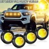 CHUSYYRAY 4xYellow LED Light Raptor Style Front Grille Light for