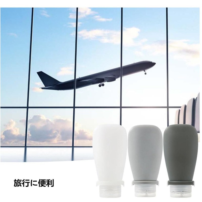 3 Travel Bottles, 3.4 fl oz (90 ml), Travel Shampoo