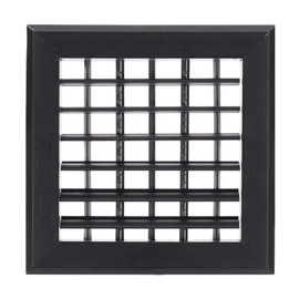 PATIKIL 6x6 Inch Plastic Ventilation Grille, Adjustable Outlet Air Vent Removable Vent Filter Grilles with Built-in Mesh Screen for Wall or Ceiling HVAC Vents, Black