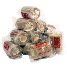 Ever Ready First Aid Self Adherent Cohesive Bandages 3" x 5 Yards - 24 Count, Tan