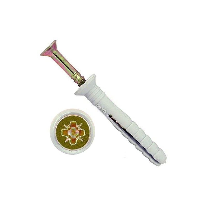 TERF® Nylon Hammer Fixing Flat Countersunk Head Zinc Yellow 6.0mm
