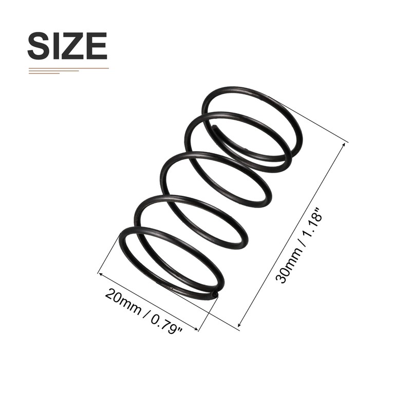 DTGN 1.2x20x30mm(DxODxL) Compression Spring - 10Pack - Good for Machinery