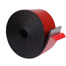 NABOWAN Neoprene Self Adhesive Rubber Sheets, Rolls & Strips,1/8" (.125") Thick x 2" Wide x 120" Long, Perfect for Shock Absorption Gasket, DIY Projects, Rubber Tape Adhesive Back