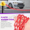 Swpeet 21Pcs 5M x 6mm Plastic Barrier Chain Red Plastic