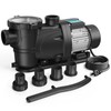 VIDAPOOL In/Above Ground Pool Pump, Self Primming High Flow (Single