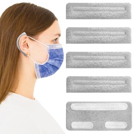 HINZIC 4pcs Nasal Cannula Ear Cushions, Soft Ear Protectors for Oxygen Tubing, Oxygen Comfort Ear Pads Oxygen Cover Accessories for Oxygen Users, Eyeglasses Ear Pain Relieve - Grey