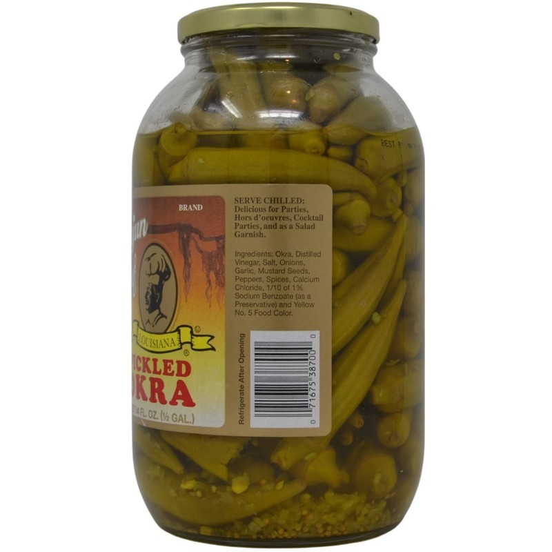 Cajun Chef Pickled Okra 64oz - One Half Gallon (Pack