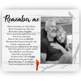 CAIFZ Remember Me Picture Frame, Memorial Frame Gift for Loss of Loved One, Sympathy Gift, Bereavement Frame, 4x6 inch Photo