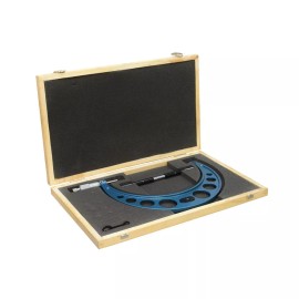 Unbranded 8-9 Inch Outside Micrometer .0001 Inch Graduation Wooden Case Solid Metal Frame