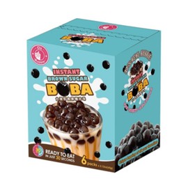 Orbitel O's Instant Brown Sugar Boba/Tapioca Pearls, Ready in 30 Seconds, 2.12 Oz, Pack of 6