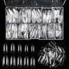 JANLOFO Nail Tips, Clear, False Nails, 500 Pieces, Long Nail