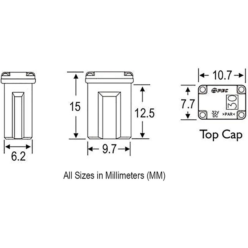 FMM 10 Pack Micro Fuses - 15 Amp Female Fuses