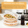 2 Pack 12 In 2-Compartment Round Food Storage Containers with