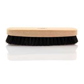 TelMo Large Shine Brushes Natural Bristle or Rose Hair 185 x 49 mm Shoe Brush, Horsehair Black