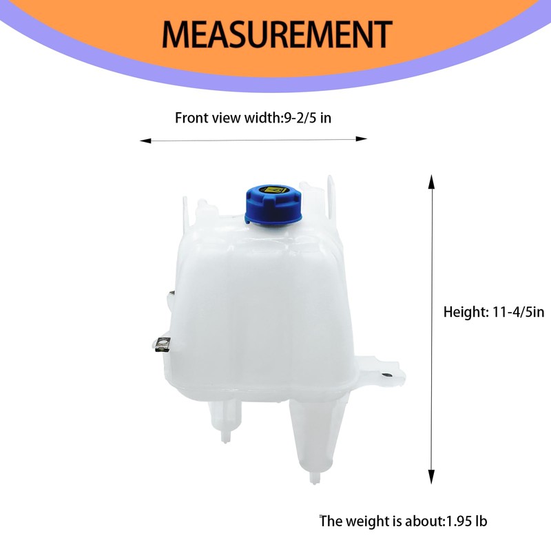 2025 Upgrade 603-832 Coolant Reservoir for 2014-2021 Ram ProMaster 1500
