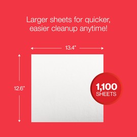 EZbrnd Multi-Purpose Cleaning Cloths Towels, Jumbo Roll, White Shop Towels, 1100sheets/roll [X60]