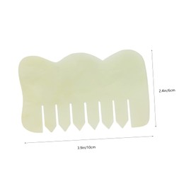 Healvian Portable Jade Scraping Comb Hair Scalp Massager for Exfoliating Massage