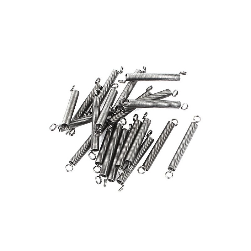 sourcing map Extension Spring - 0.45mm Wire Dia, 3.9mm OD,