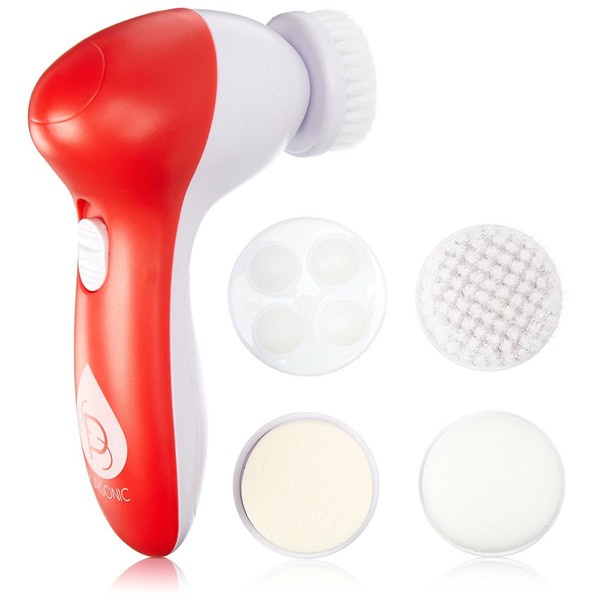 Pursonic Advanced Facial Cleansing Brush, Red, 0.45 Pound