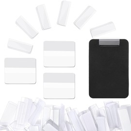 Boao 100 Pieces Plastic Earrings Card Adapter Self Adhesive Bulk Jewelry Display Adapter for Selling Earring Necklace Card Display 1.2 x 0.4 Inch
