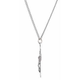 Solid 925 Sterling Silver 32x22mm Crucifix Cross Charm Pendant Chain Necklace 24" (32mm x 22mm)