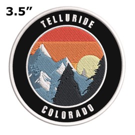 Telluride, Colorado Ski Restort Mountain Embroidered Premium Patch DIY Iron-on or Sew-on Decorative Badge Emblem Vacation Souvenir Travel Gear Clothes Appliques