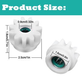 Pack of 4 Spin Mop Replacement Parts, Plastic Bearing Gear, One Way Bearing Pinion Pedal Repair Replacement, Disposable Clutch Bearing, Spin Gear Replacement for O-Cedar/Vileda Easywring RinseClean