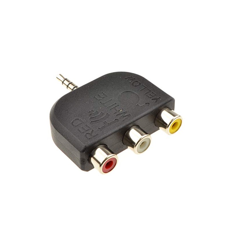 kenable 3.5mm Jack to 3 Phonos/RCA 4 pole AV out