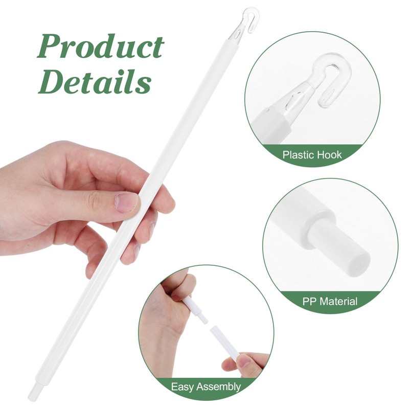 Cabilock Detachable Blind Rods Wand Vertical Replacement with Hook,46Blinds Handle