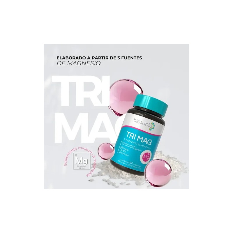 Biosuple Magnesio Cápsulas 600mg Sabor X90 Libre Gluten Vegano