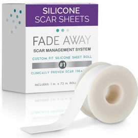 Fade Away Fade Away Scars - El Rollo De Láminas De Silicona Original Para Cicatrices- Tamaño Personalizado Grado Médico- Hojas De Silicona Efectivas Para Cicatrices, Tiras Y Parches Para Cic