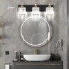 Aipsun Crystal Vanity Light Bathroom Lighting Fixtures 3 Light Modern