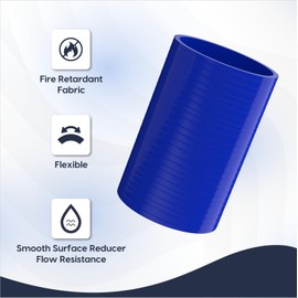 Endure 3.5" ID Straight Silicone Coupler Hose (89mm) High Temp 4-Ply Reinforced Length(152mm) Thickness(5mm), Intake Piping, Couplers for High Performance Vehicles, Automotive Silicone Hose - Blue