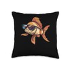 Kuhli Loach With Sunglasses Throw Pillow