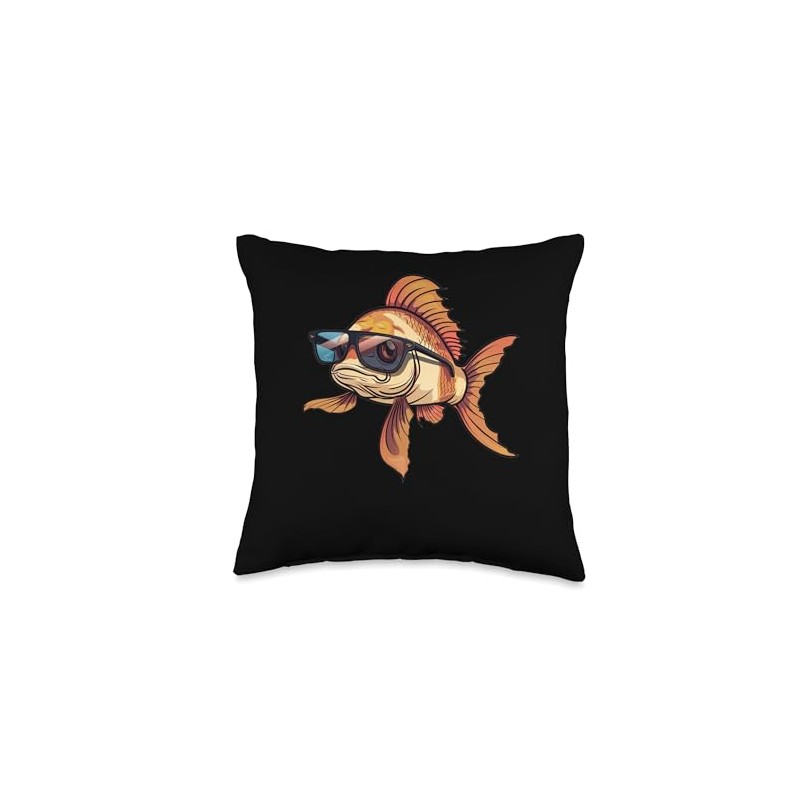 Kuhli Loach With Sunglasses Throw Pillow
