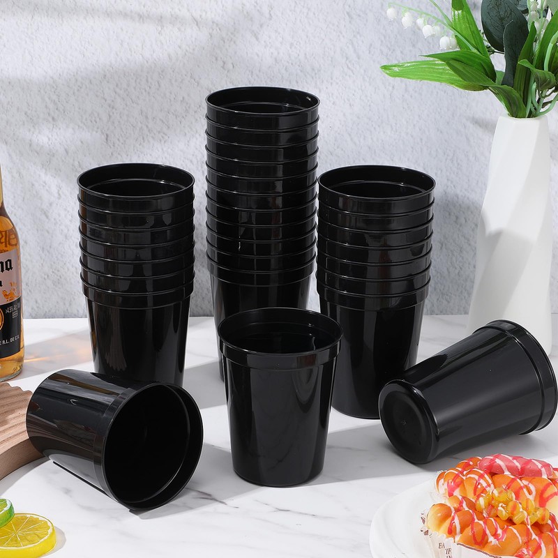 cobee 36 Pack 16 oz Reusable Blank Plastic Cups, Stadium