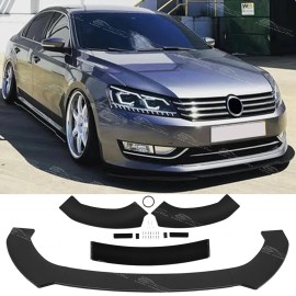 Dreamizer For VW Volkswagen Passat Sedan Gloss Black Front Bumper Spoiler Lip Splitter Kit