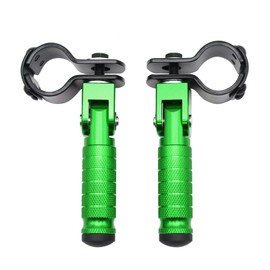 ZSDTRP M8 Motorbike Foot Rests Motorbike Foldable Foot Pegs Front Footpeg Rear Footpeg Electric Car Anti-Skid Rearsets Folded Footrest Bicycle 90 Degree Fixed Folding Passenger Pedal Supports (Green)