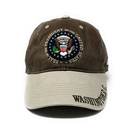 Presidential Seal Hat Washington DC Hat Baseball Cap (Olive and Khaki)