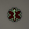 polizeimemesshop Paramedic Glow in The Dark Rubber Patch with Velcro