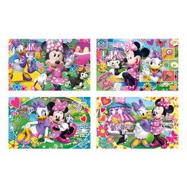 Clementoni 07615 07615-Supercolor Minnie Helpers 2 x 20pc + 2X 60pc Puzzle, Multi-Coloured